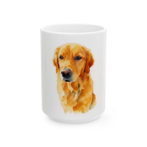 Preview mockup: the same portrait on a mug